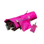 Magenta-szürke szett (pokróc (M), jutifalatos táska (kicsi), kakizacsi tartó)