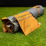 Vállra akasztható, hordozható kutyapokróc, arany-szürke - Image 3