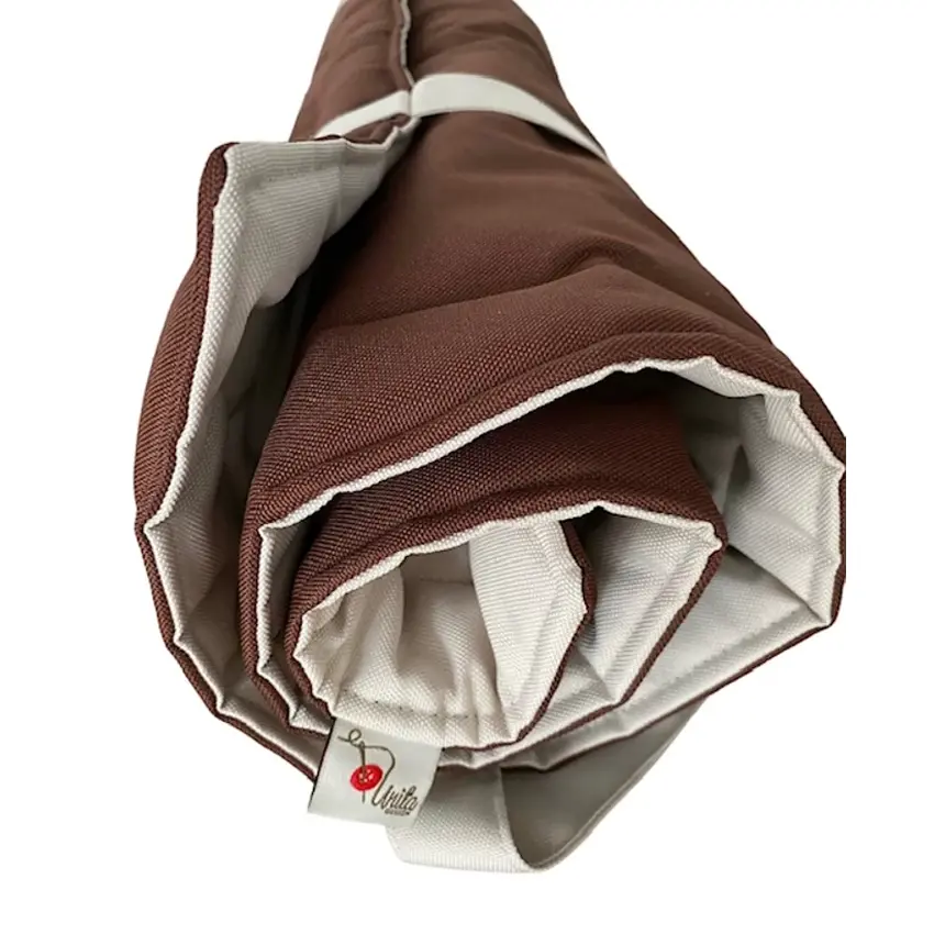 Vállra akasztható kutyapokróc, csokibarna-bézs 1 Vállra akasztható, hordozható kutyapokróc, csokibarna-bézs - Image 1
