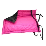 Vállra akasztható, hordozható kutyapokróc, magenta-fekete - Image 3