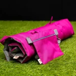 Vállra akasztható, hordozható kutyapokróc, magenta-szürke - Image 4