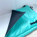 Vállra akasztható, hordozható kutyapokróc, türkiz-fekete - Image 5