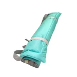 Vállra akasztható, hordozható kutyapokróc, türkiz-szürke